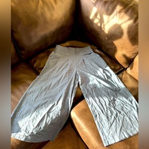 Women Wide Leg Elastic Waist Summer Linen Loose Lounge Beach Pants